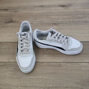 Puma Women's White and Black Sneakers